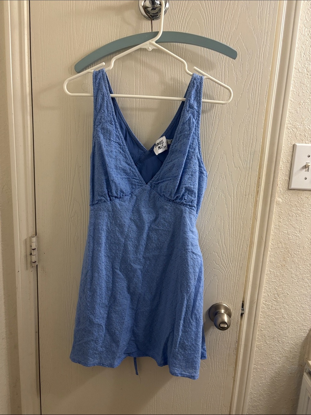 Princess Polly Blue Eyelet Mini Dress
